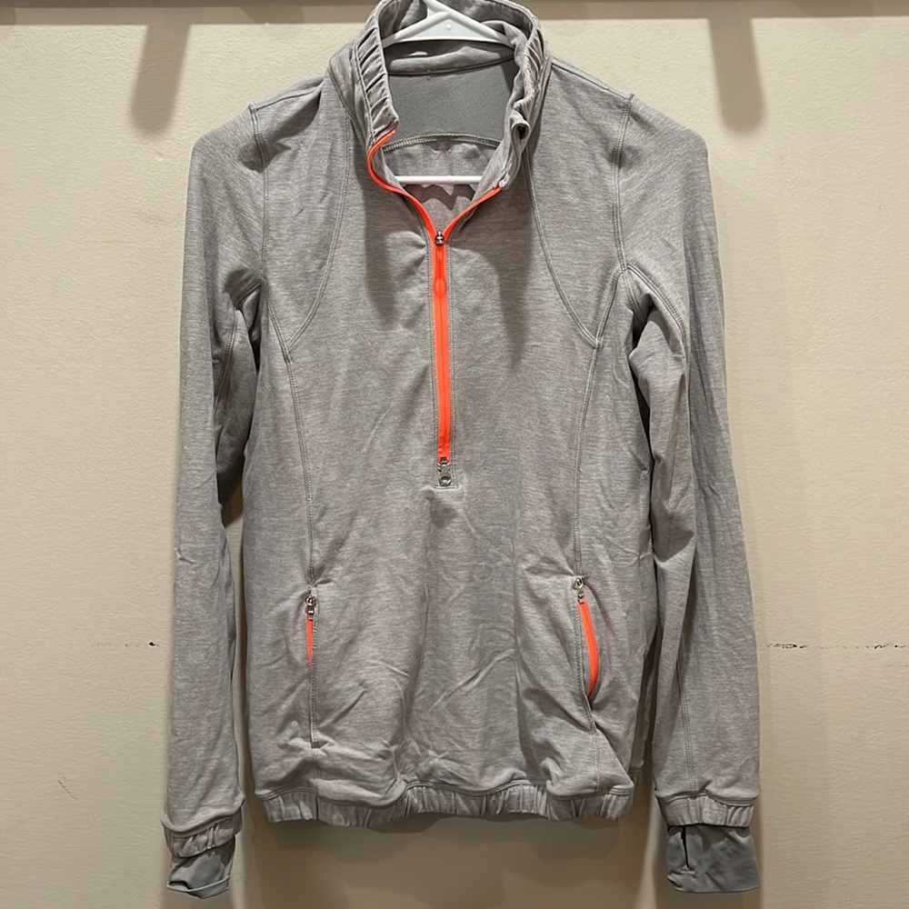Lululemon Half Zip Pullover - Gray & Orange